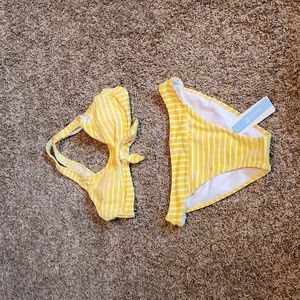 Cupshe Yellow and White Bikini